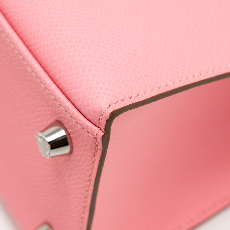 Hermes Kelly 25 Epsom 1Q Rose Confetti SHW Stamp Y
