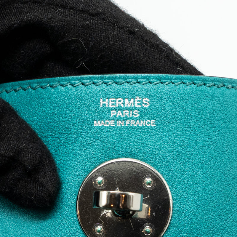 Hermes Lindy 26 Swift Blue Paon SHW Stamp X