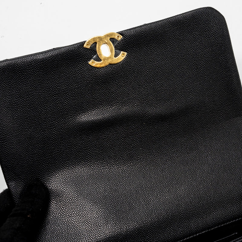 Chanel 22K coco first flap bag caviar black GHW (microchip)