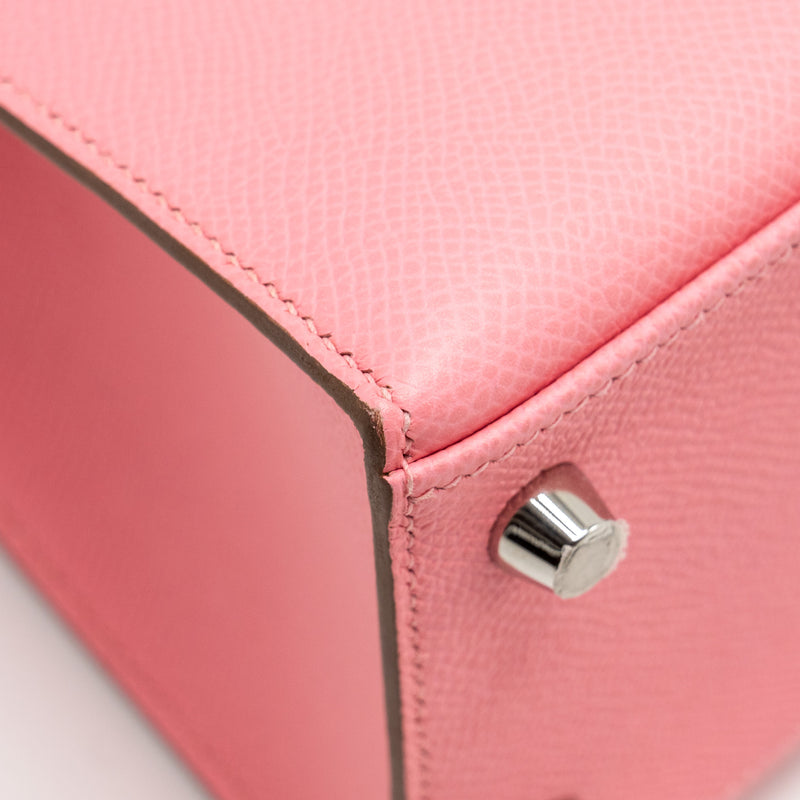Hermes Kelly 25 Epsom 1Q Rose Confetti SHW Stamp Y