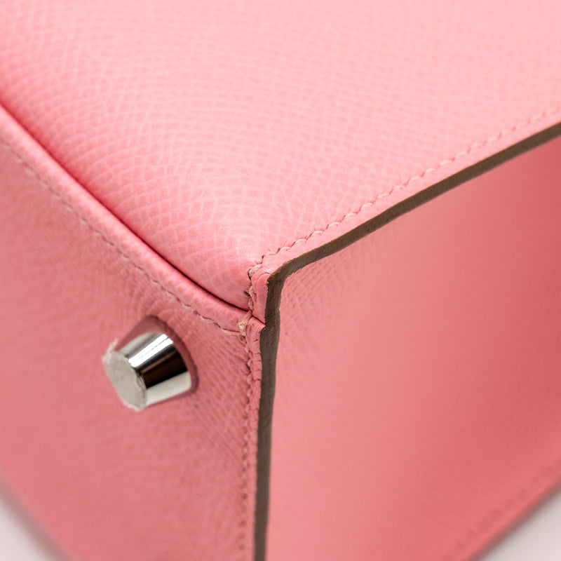Hermes Kelly 25 Epsom 1Q Rose Confetti SHW Stamp Y