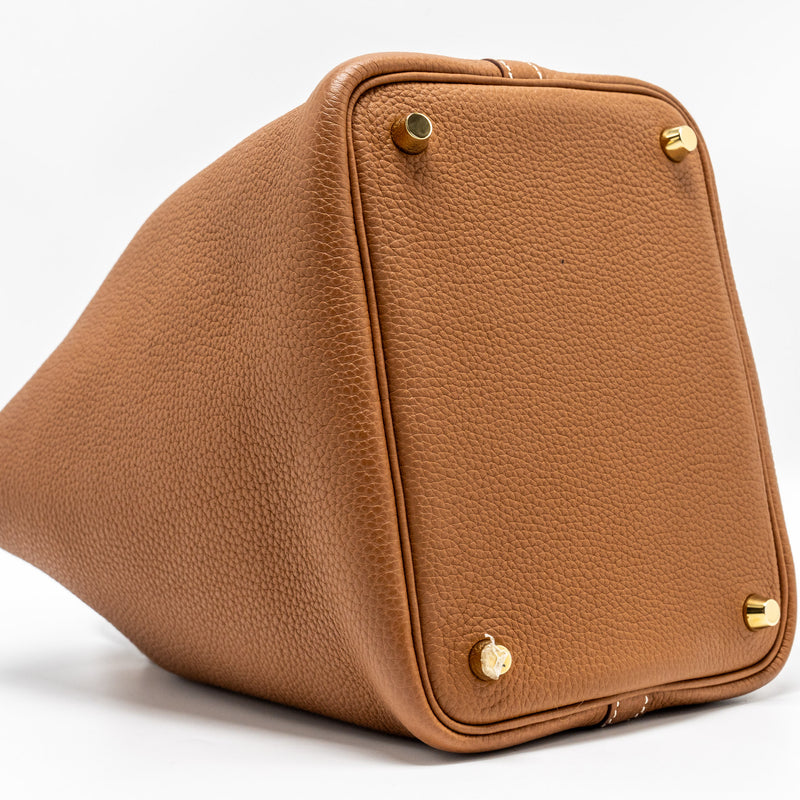 Hermes Picotin 18 Lock Bag Taurillon Maurice Gold GHW Stamp D