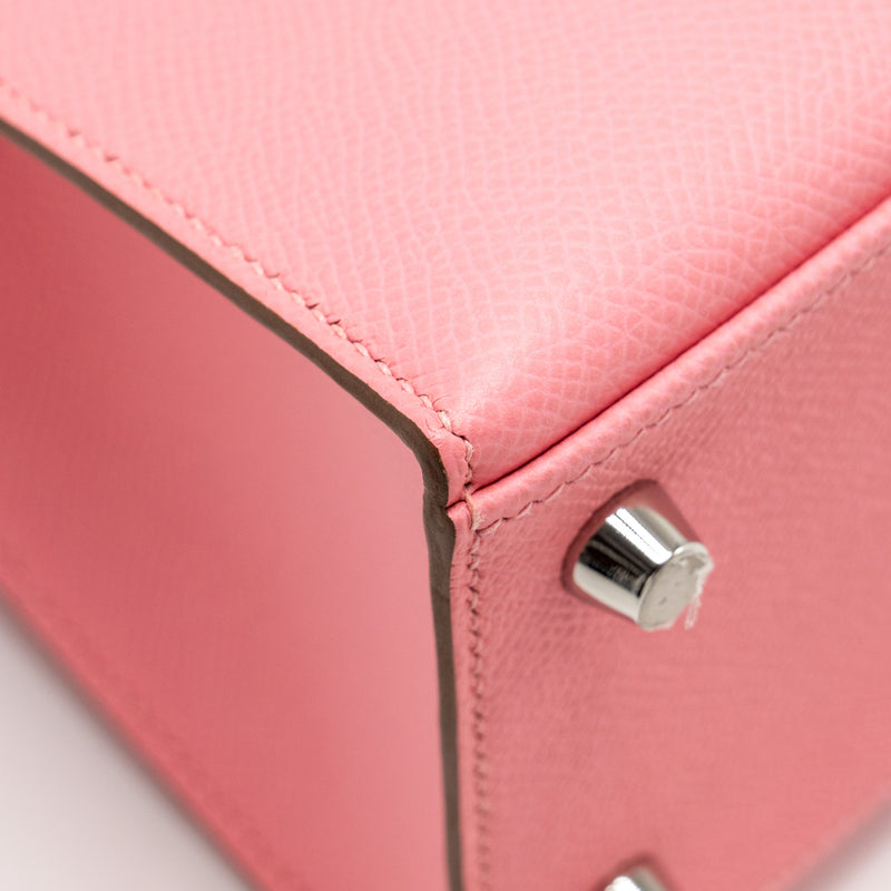 Hermes Kelly 25 Epsom 1Q Rose Confetti SHW Stamp Y