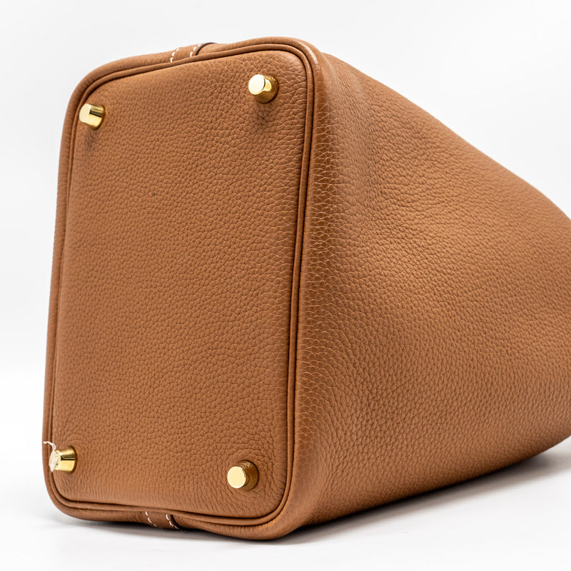 Hermes Picotin 18 Lock Bag Taurillon Maurice Gold GHW Stamp D