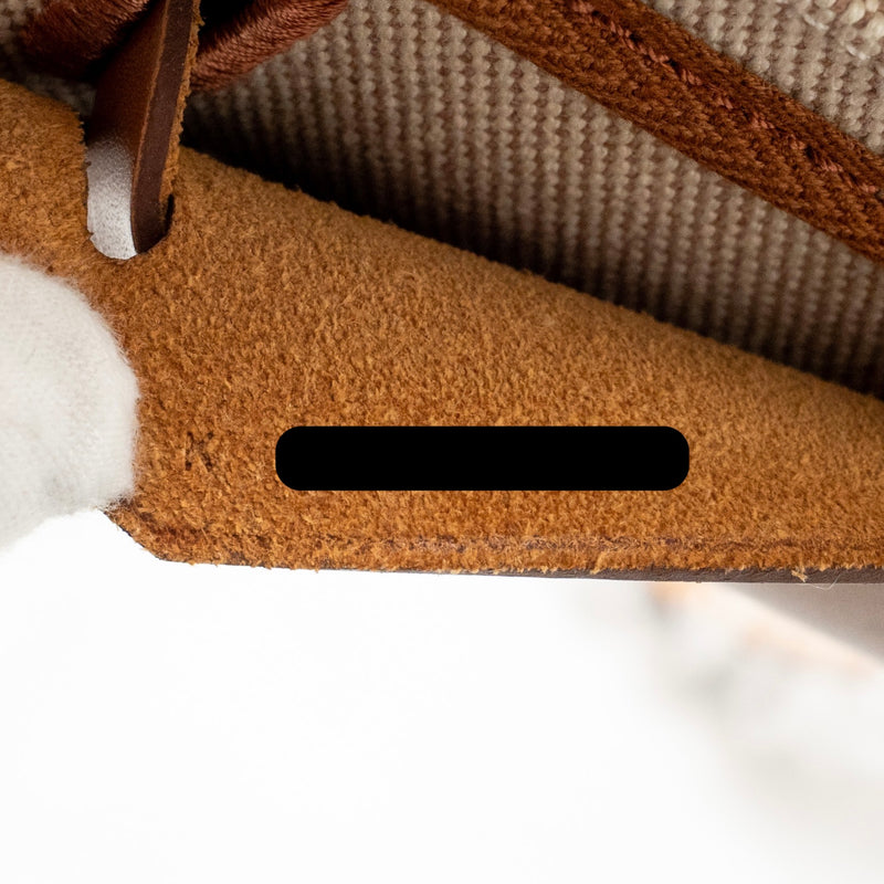 Hermes Herbag Mini Canvas/Cowhide Beige/Fauve SHW Stamp K
