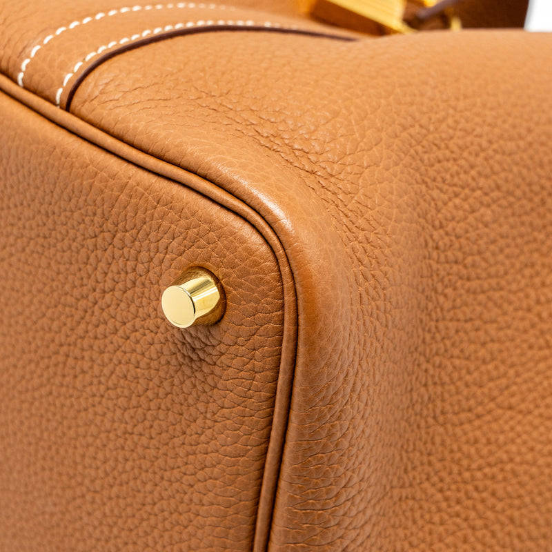 Hermes Picotin 18 Lock Bag Taurillon Maurice Gold GHW Stamp D