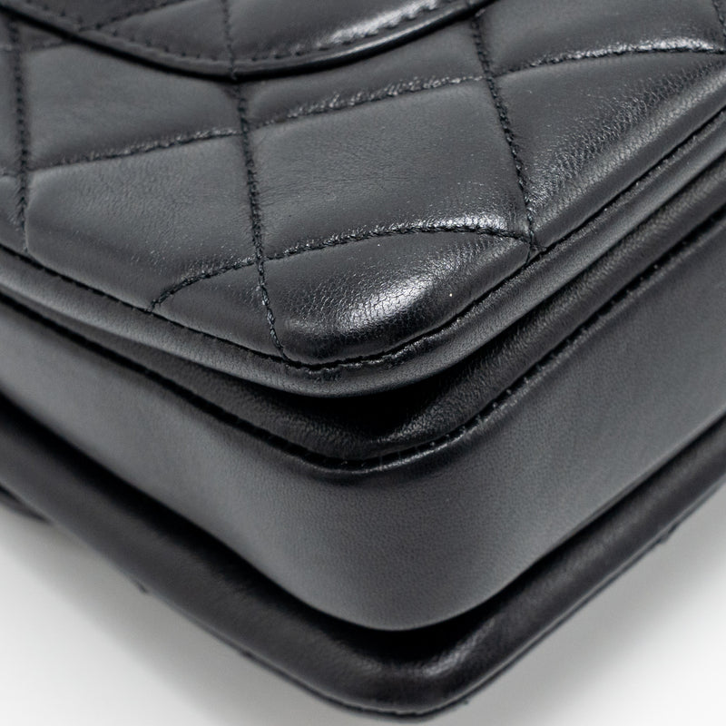 Chanel Top Handle Trendy CC Flap Bag Lambskin Black LGHW