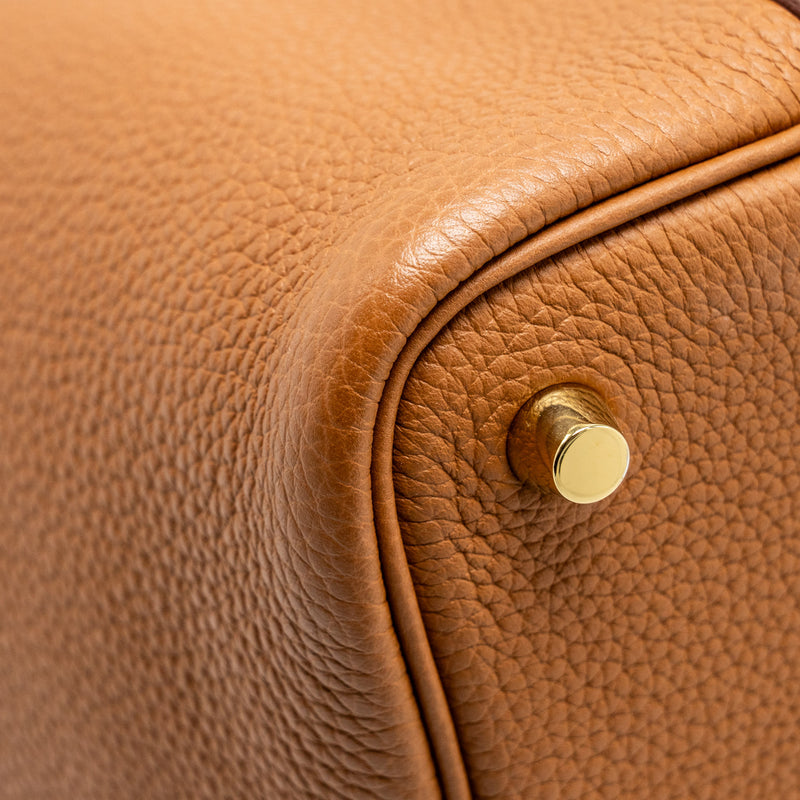Hermes Picotin 18 Lock Bag Taurillon Maurice Gold GHW Stamp D