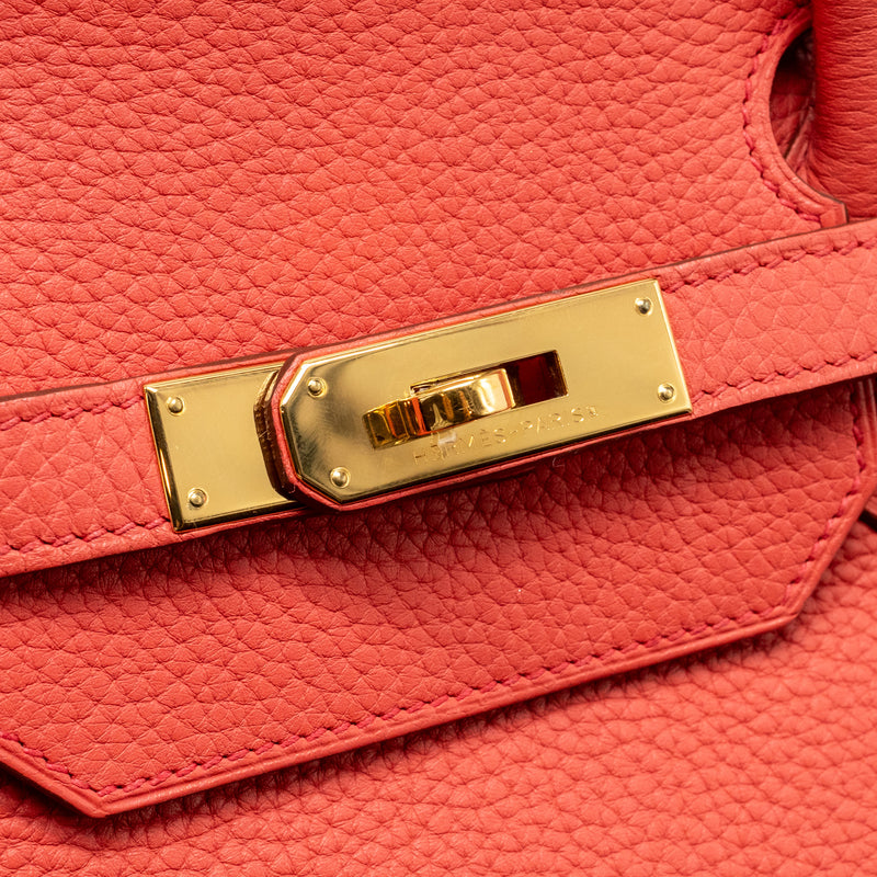 Hermes Birkin 40 Clemence Bougainvillier GHW Stamp Square M