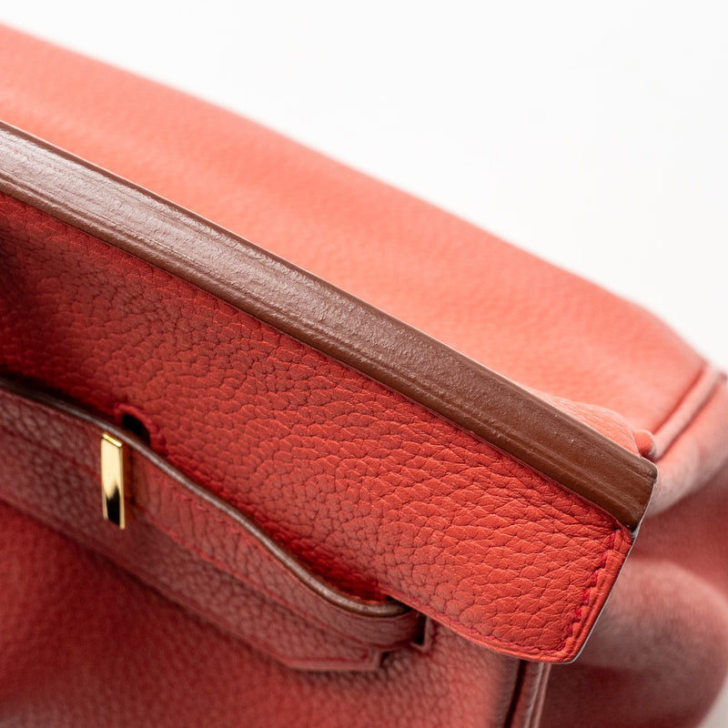 Hermes Birkin 40 Clemence Bougainvillier GHW Stamp Square M