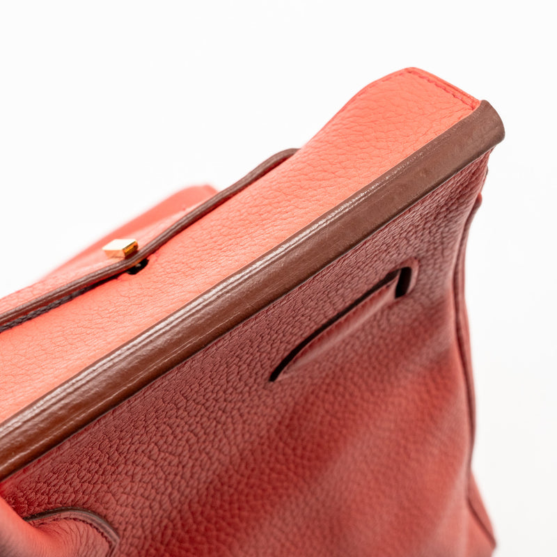 Hermes Birkin 40 Clemence Bougainvillier GHW Stamp Square M