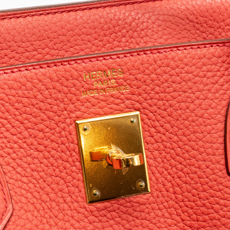 Hermes Birkin 40 Clemence Bougainvillier GHW Stamp Square M