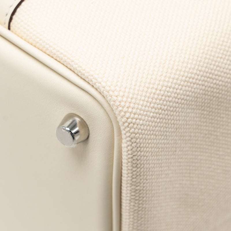 Hermes Cargo Picotin 18 Lock Bag Canvas/Swift Ecru/Nata SHW Stamp Z
