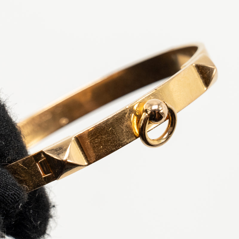 Hermes Size SH Collier de Chien Bracelet, Small Model, Rose Gold