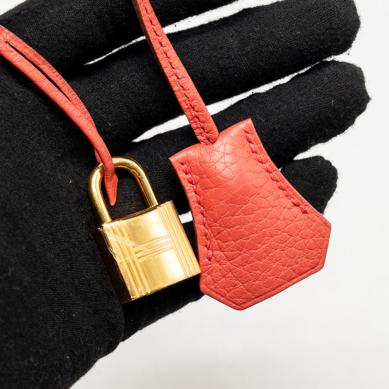 Hermes Birkin 40 Clemence Bougainvillier GHW Stamp Square M