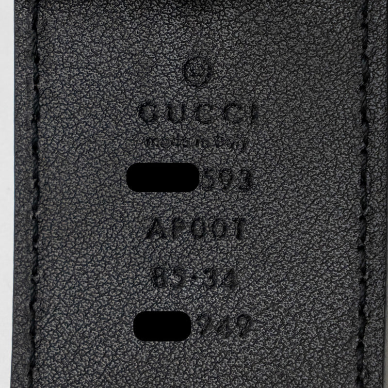 Gucci Size 85 4cm Wide GG Marmont Leather Belt GHW