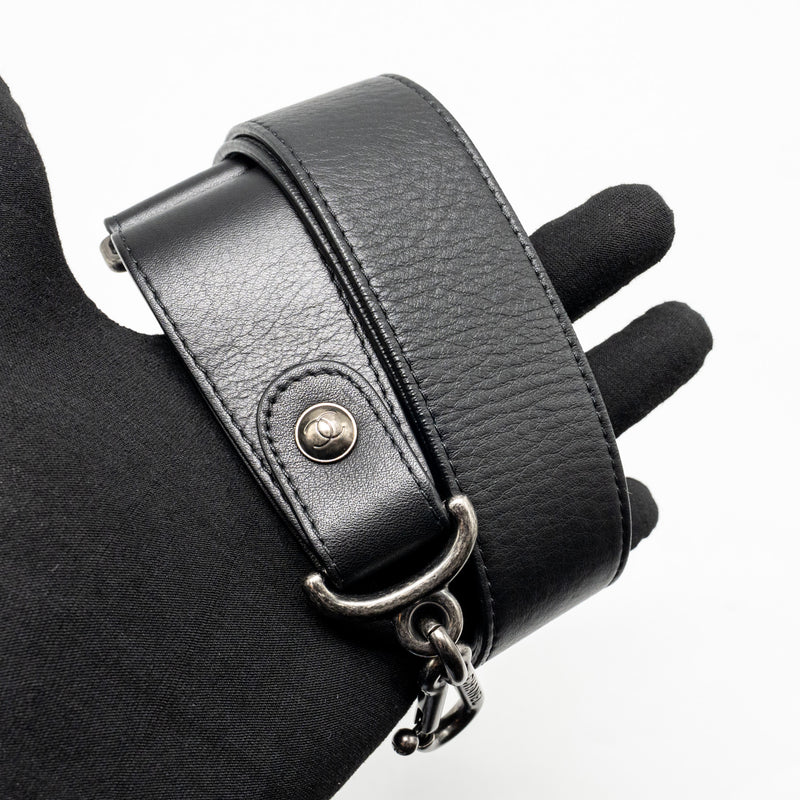 Chanel Coco Pleats Hobo Bag Calfskin Black Ruthenium Hardware