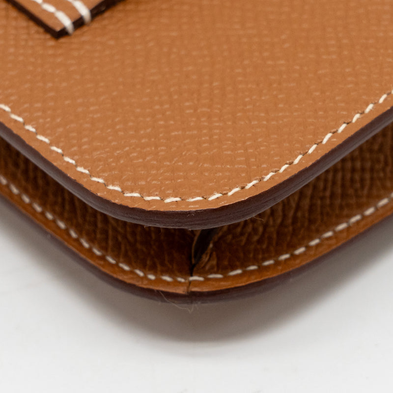 Hermes Constance Slim Epsom Gold GHW Stamp Z