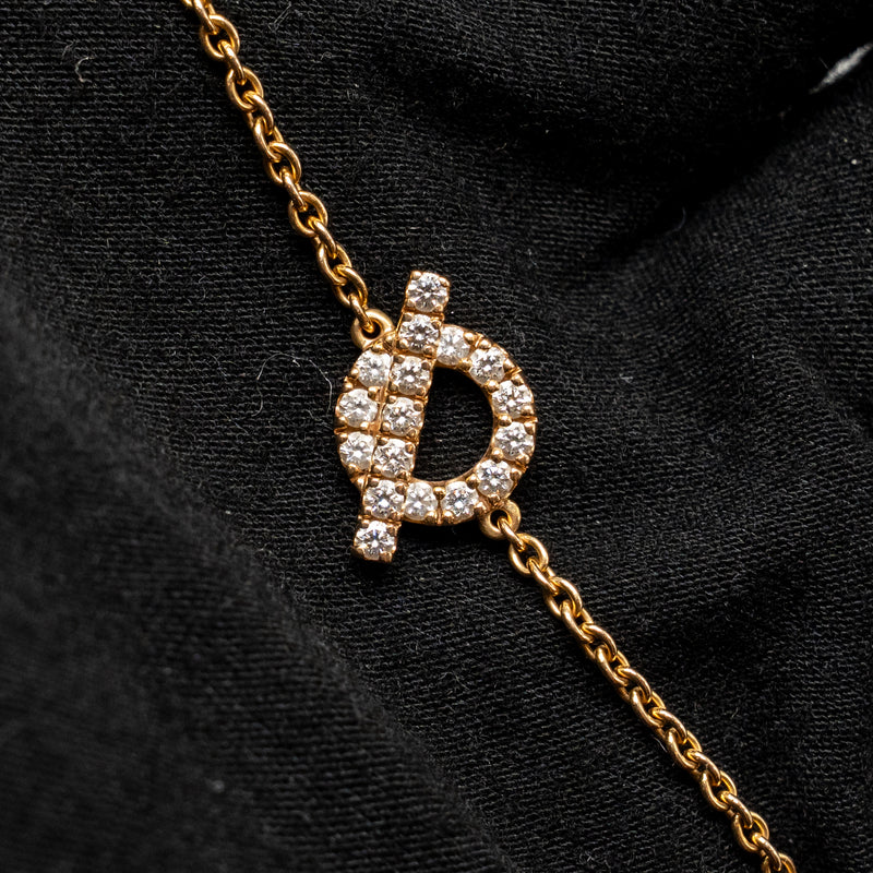 Hermes Size SH Finesse Bracelet Rose Gold, Diamonds