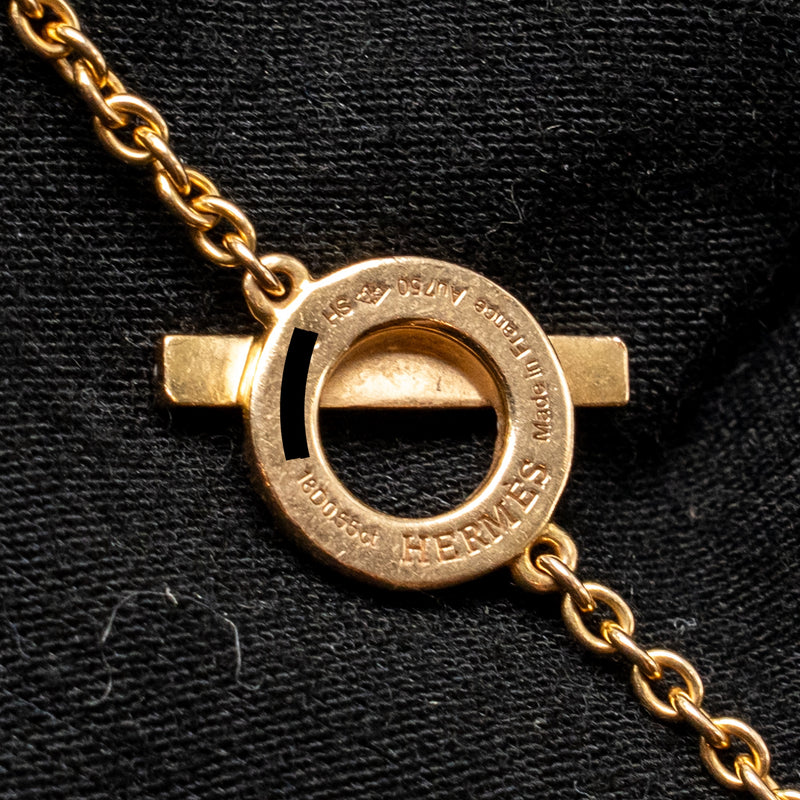 Hermes Size SH Finesse Bracelet Rose Gold, Diamonds