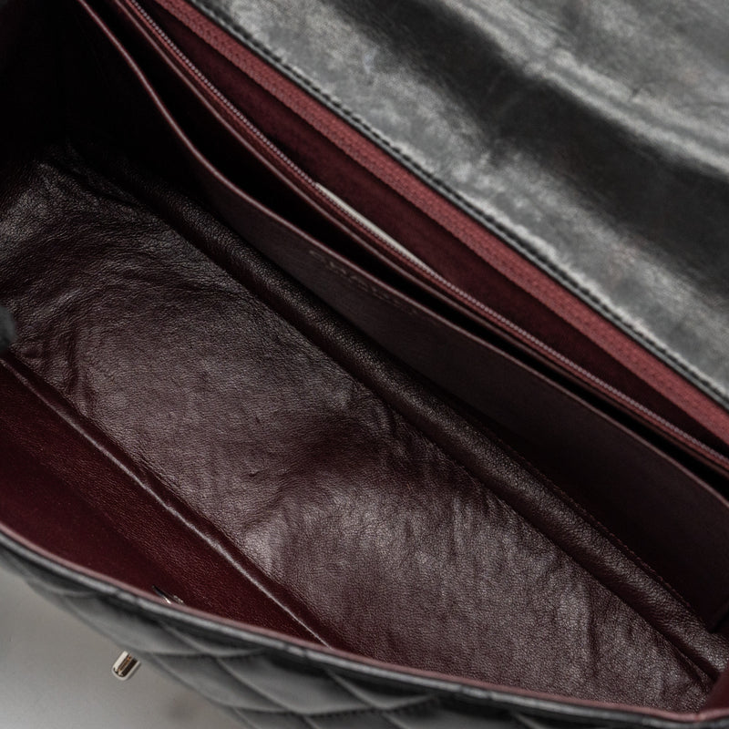 Chanel Classic Jumbo Single Flap Bag Lambskin Black SHW