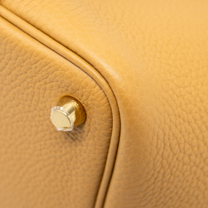 Hermes Picotin 18 Lock Bag Clemence 4B Biscuit GHW Stamp U