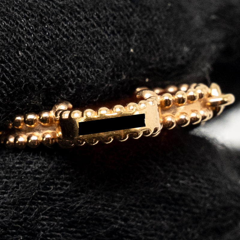 Van Cleef and Arpels vintage Alhambra bracelet 5 motif 18K rose gold / carnelian