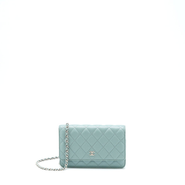 Chanel Wallet On Chain Caviar Light Blue SHW