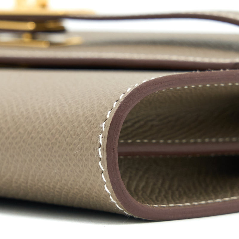 Hermes Classic Kelly to Go Epsom Etoupe GHW Stamp B