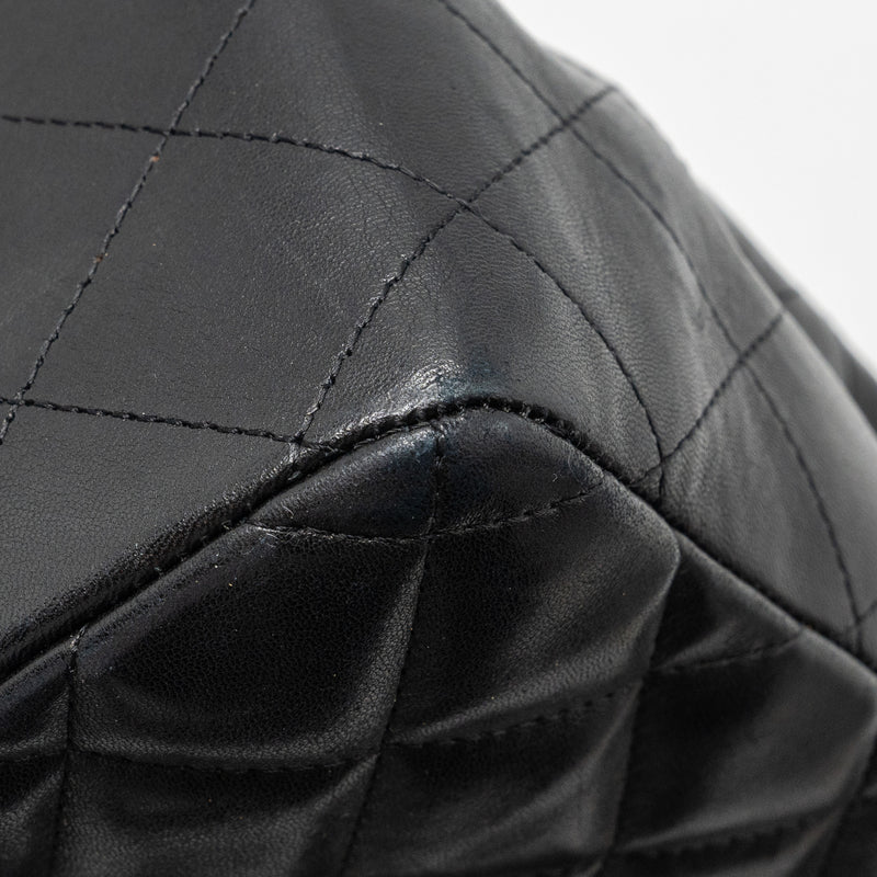 Chanel Classic Jumbo Single Flap Bag Lambskin Black SHW