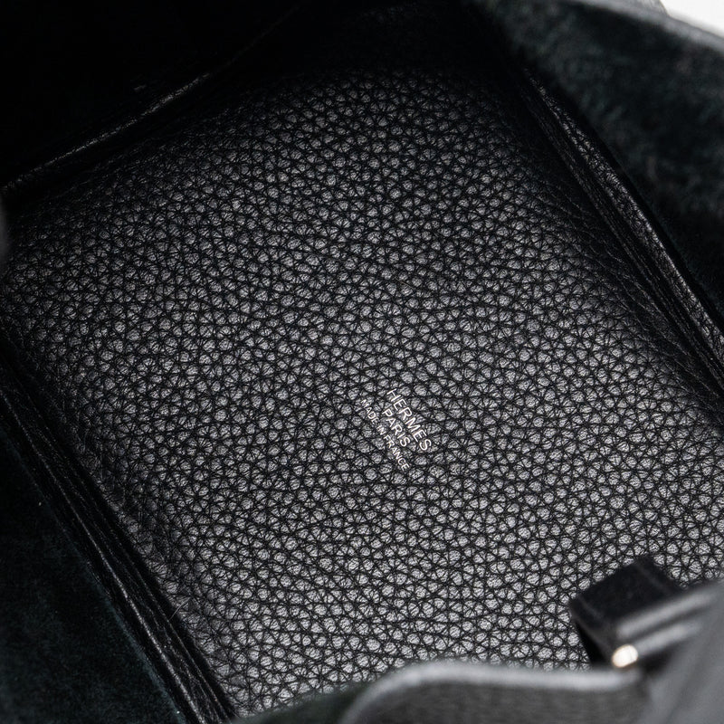 Hermes Picotin 18 Clemence Black SHW Stamp A
