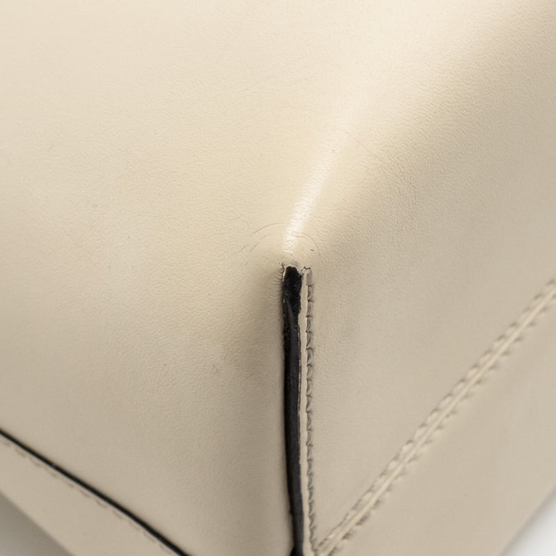 Fendi By The Way Boston Bag Calfskin Light Beige SHW