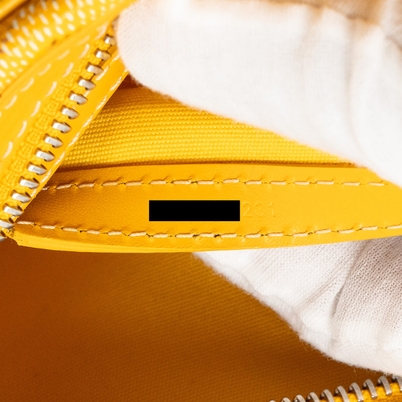 Goyard Cap Vert PM Crossbody Bag Goyardine Canvas Yellow SHW