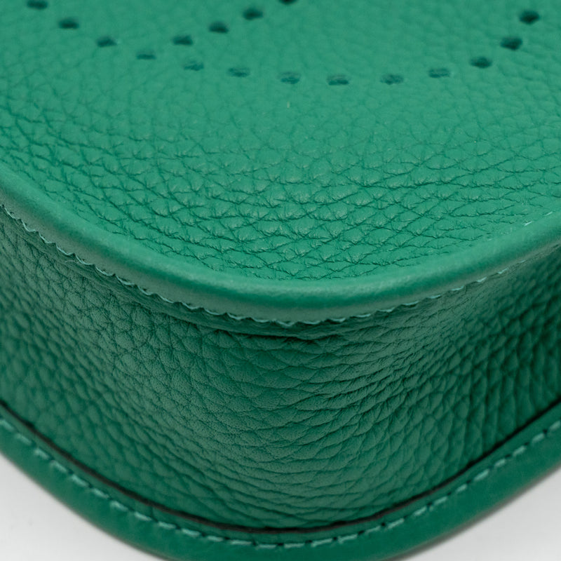 Hermes Mini Evelyne Clemence Vert Vertigo GHW Stamp W