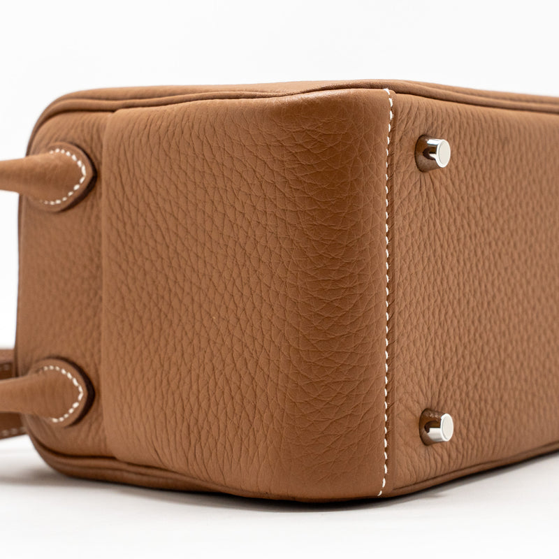 Hermes Mini Lindy II Clemence Gold SHW Stamp W