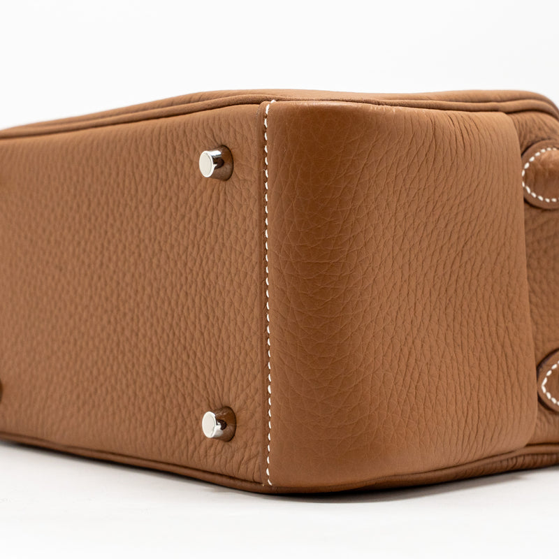 Hermes Mini Lindy II Clemence Gold SHW Stamp W