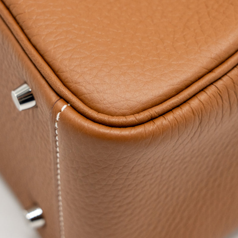 Hermes Mini Lindy II Clemence Gold SHW Stamp W