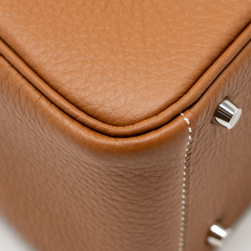 Hermes Mini Lindy II Clemence Gold SHW Stamp W