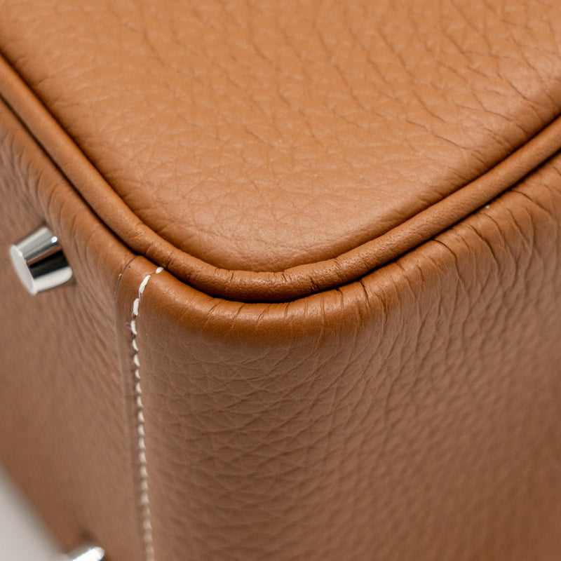 Hermes Mini Lindy II Clemence Gold SHW Stamp W