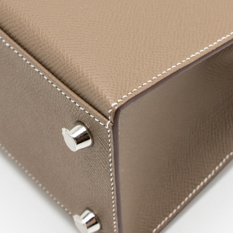 Hermes Kelly 25 Epsom Etoupe SHW Stamp B