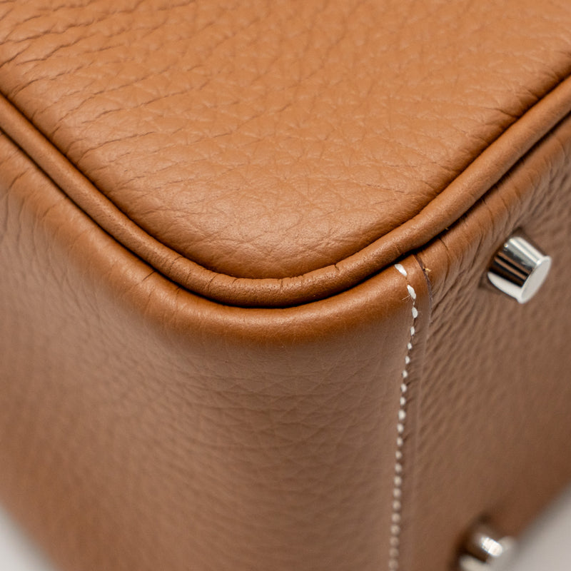 Hermes Mini Lindy II Clemence Gold SHW Stamp W