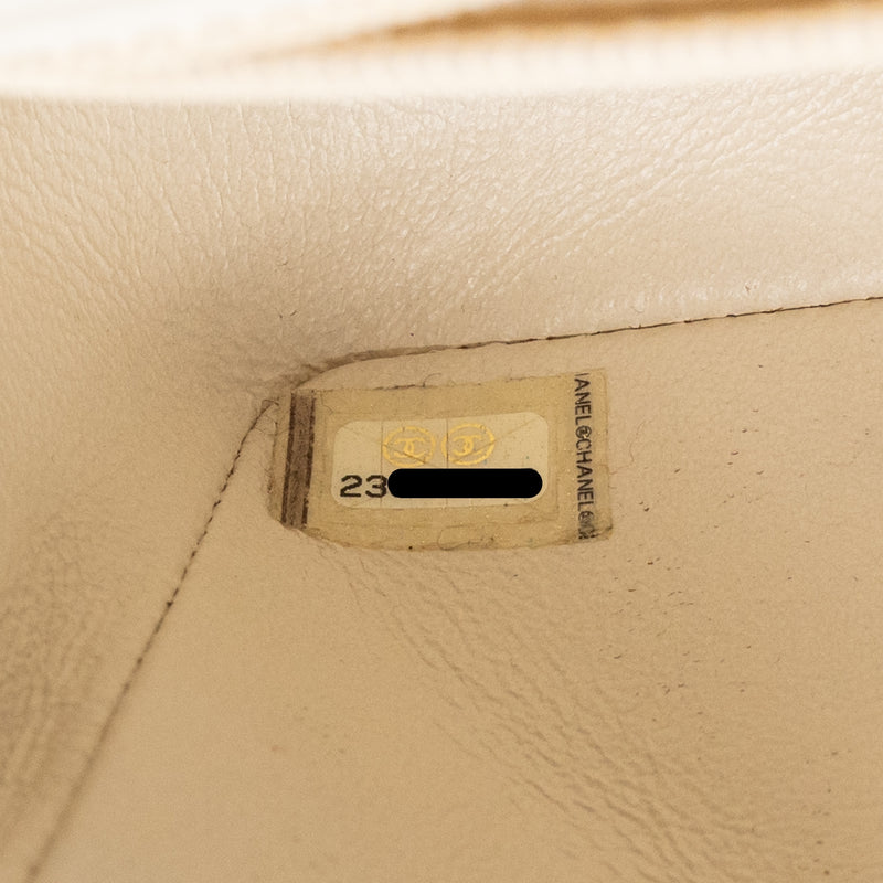 Chanel Mini Rectangular Flap Bag Caviar White LGHW