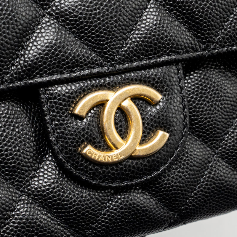 Chanel small hobo crossbody bag caviar black GHW (microchip)