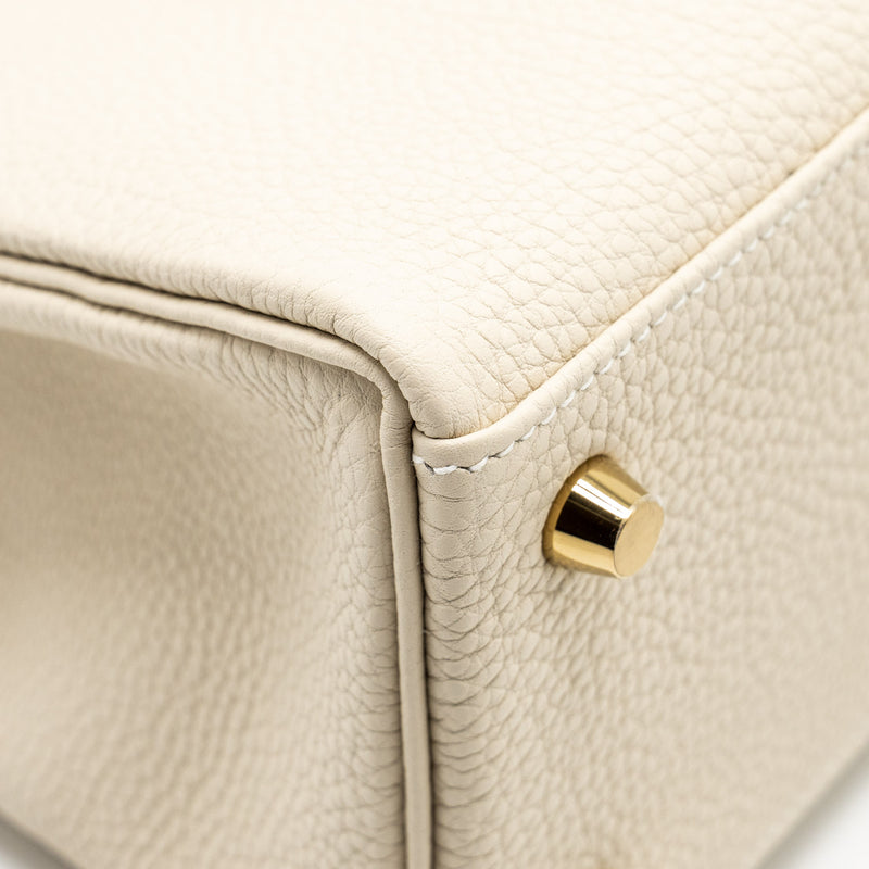 Hermes Kelly 25 Togo Craie GHW Stamp W