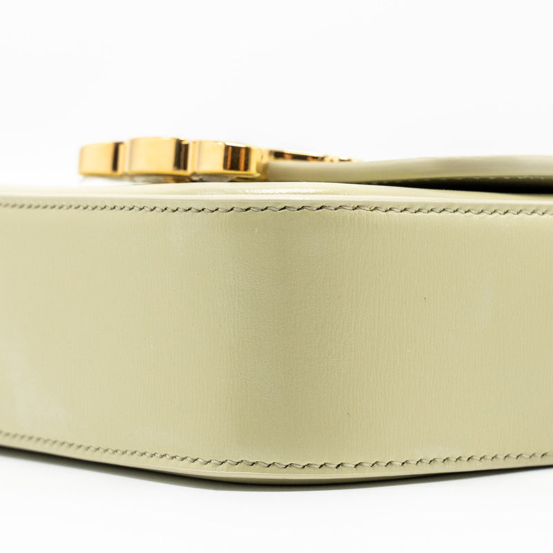 Celine Mini Claude Shiny Calfskin Pistachio GHW