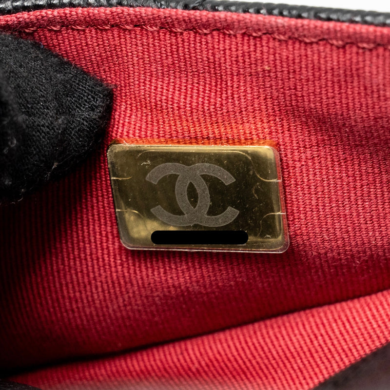 Chanel small hobo crossbody bag caviar black GHW (microchip)