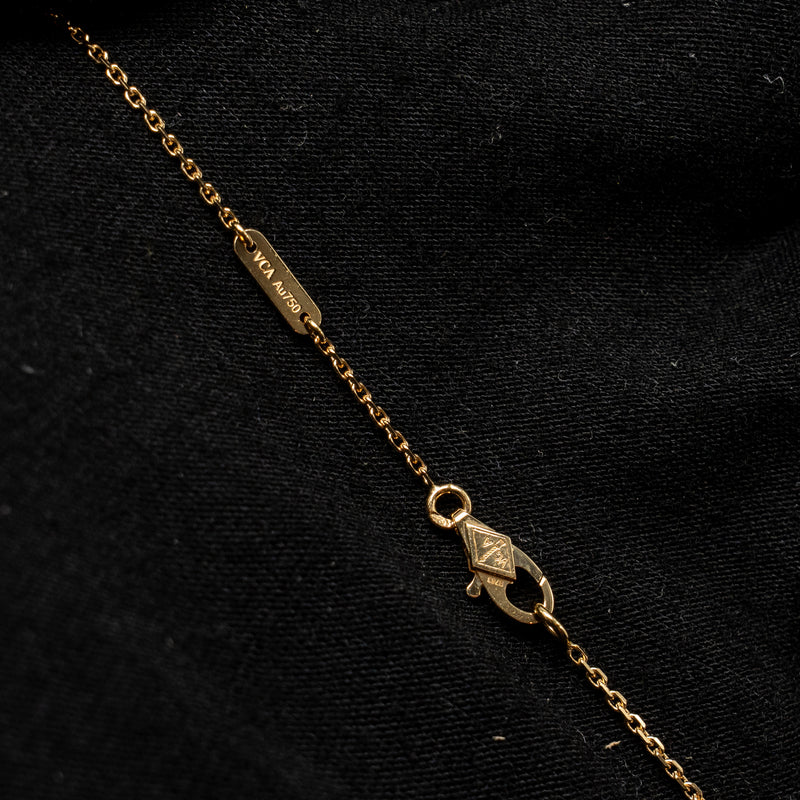 Van Cleef & arpels frivole pendant, mini model yellow gold diamonds