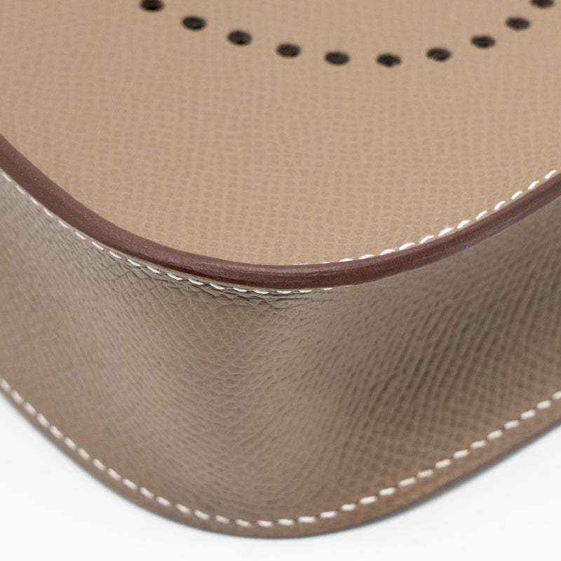 Hermes Mini Evelyne Sellier Epsom Etoupe GHW Stamp K
