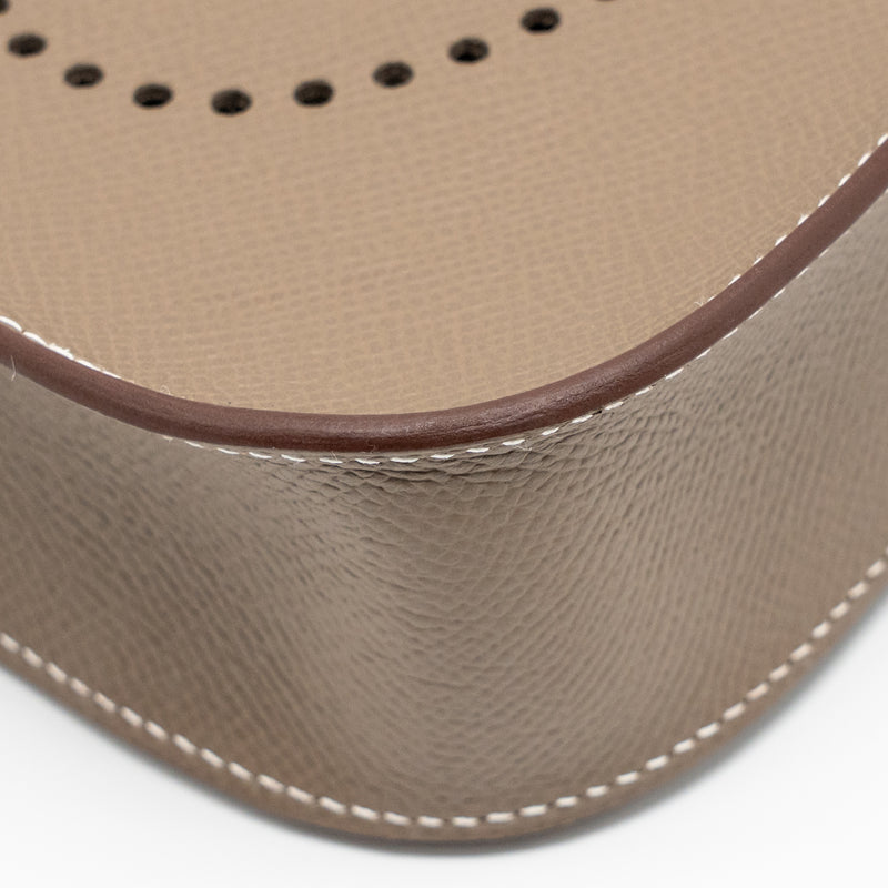 Hermes Mini Evelyne Sellier Epsom Etoupe GHW Stamp K