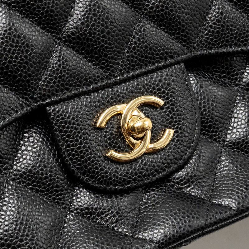 CHANEL Jumbo Classic Double Flap Bag Caviar Black GHW